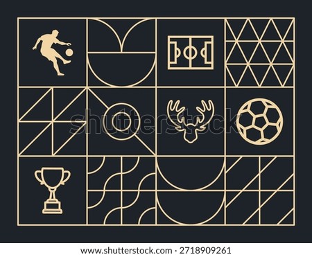 Flat Geometric Minimal Soccer Outlines