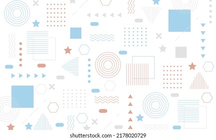 Flat geometric models background design