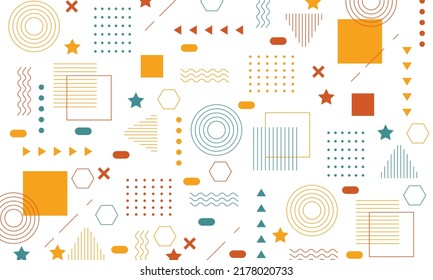 Flat geometric models background design