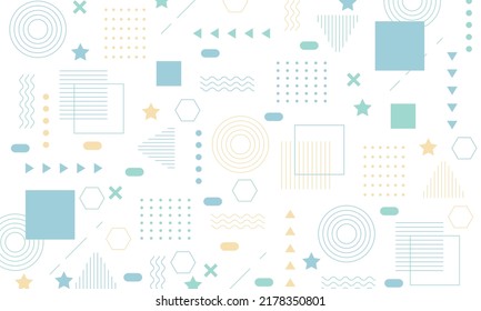 Flat geometric models background design