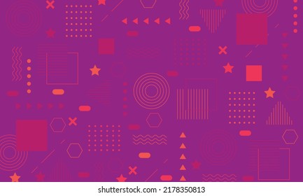 Flat geometric models background design