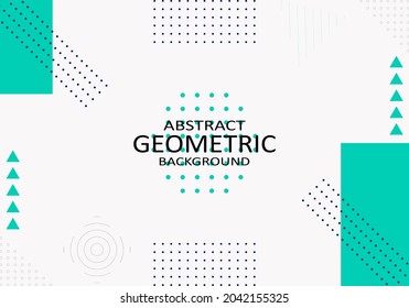 Flat geometric models background vector