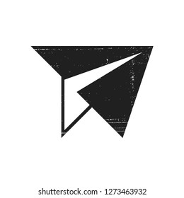 Flat geometric paper airplane
