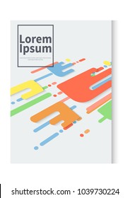 Flat geometric pattern. Abstract textures. Vector template. Suitable for infographics, presentation or advertising. -stock vector