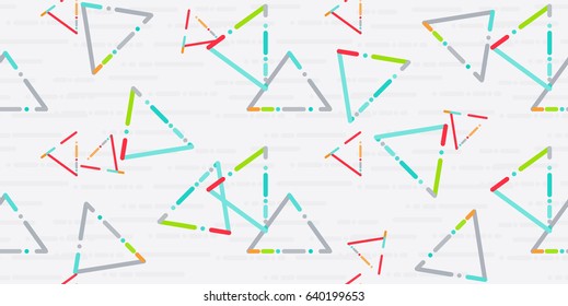 Flat geometric pattern. Abstract textures. Vector template. Suitable for infographics, presentation or advertising. -stock vector