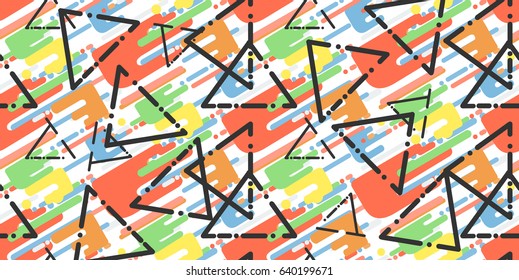 Flat geometric pattern. Abstract textures. Vector template. Suitable for infographics, presentation or advertising. -stock vector
