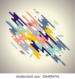 Flat geometric pattern, can be used for brochures, banners, placards, posters, flyers.