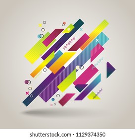 Flat geometric pattern, can be used for brochures, banners, placards, posters, flyers.