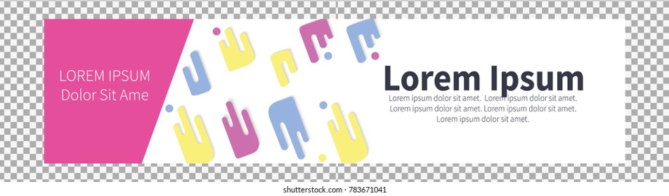 Flat geometric pattern on transparent background. Abstract textures. Vector template. Suitable for infographics, presentation or advertising. -stock vector