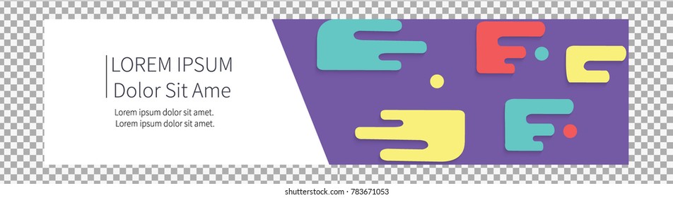 Flat geometric pattern on transparent background. Abstract textures. Vector template. Suitable for infographics, presentation or advertising. -stock vector