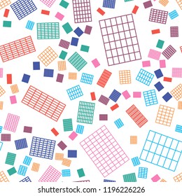 Flat geometric pattern texture. Multicolor abstract background for print and textile. Seamless vector EPS 10
