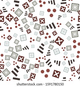 Flat geometric pattern texture. Multicolor abstract background for print and textile