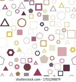 Flat geometric pattern texture. Multicolor abstract background for print and textile