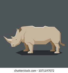 Flat geometric Rhinoceros