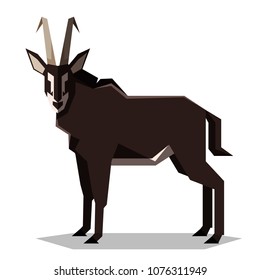 Flat geometric Sable antelope