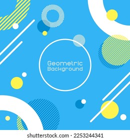 Flat geometric shape background circle