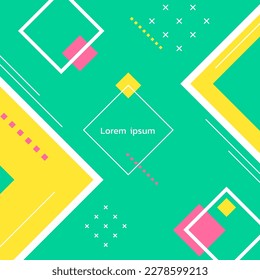 Flat geometric shape background design