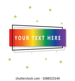 Flat Geometric Shape for Campaign or poster with rainbow color