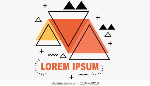 Flat Geometric Shape for Campaign or poster, banner