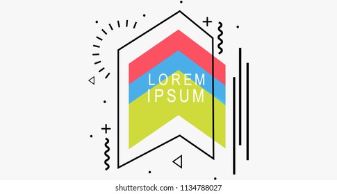 Flat Geometric Shape for Campaign or poster, banner