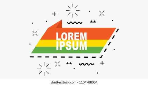 Flat Geometric Shape for Campaign or poster, banner