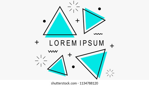 Flat Geometric Shape for Campaign or poster, banner