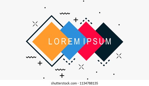Flat Geometric Shape for Campaign or poster, banner
