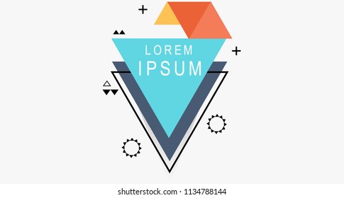 Flat Geometric Shape for Campaign or poster, banner