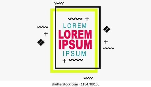 Flat Geometric Shape for Campaign or poster, banner