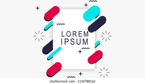Flat Geometric Shape for Campaign or poster, banner