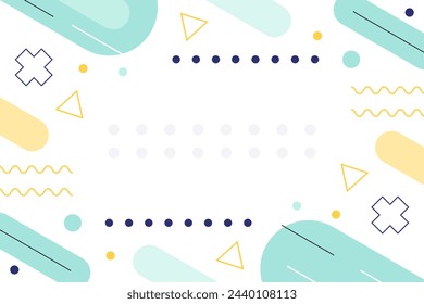 Flat geometric shape landscape
wallpaper vector background template