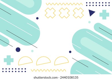 Paisaje de forma geométrica plana
fondo de pantalla vector plantilla
