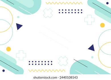 Flat geometric shape landscape
wallpaper vector background template