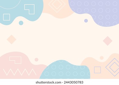 Flat geometric shape minimal cute
vector background template
