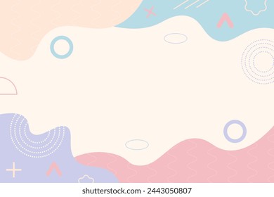 Flat geometric shape minimal cute
vector background template