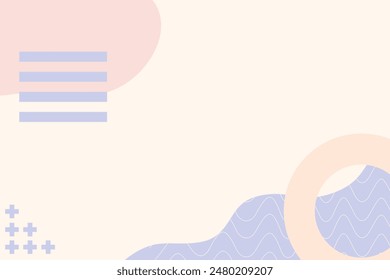 Flat Geometric Shape Minimal Cute Background