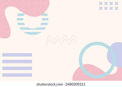 Flat Geometric Shape Minimal Cute Background
