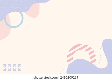 Flat Geometric Shape Minimal Cute Background