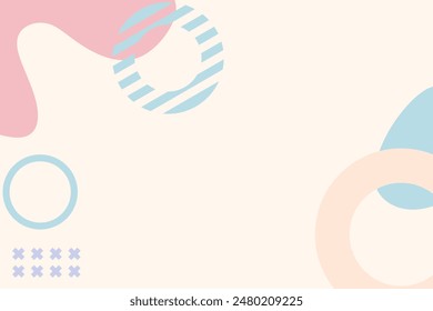 Flat Geometric Shape Minimal Cute Background