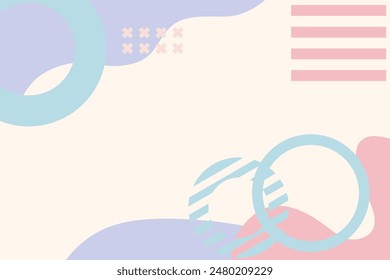 Flat Geometric Shape Minimal Cute Background