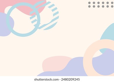 Flache geometrische Form Minimaler niedlicher Hintergrund