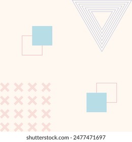 Flat geometric shape vector element background template