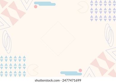 Flat geometric shape vector element background template