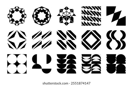 flat geometric shapes vector. abstract geometric minimalism vector