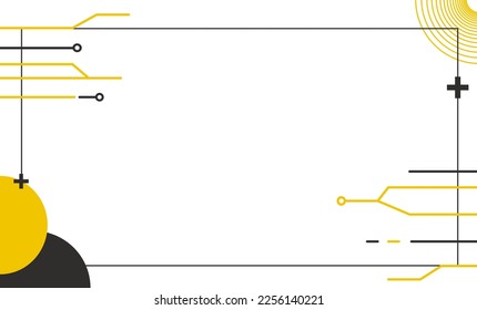 Flat geometric shapes with white background