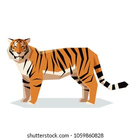 Flat Geometric Tiger