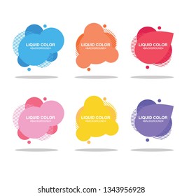 Flat geometric vector. modern abstract banner set. liquid colour. templete. eps10 -vector