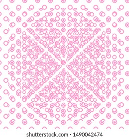 flat geometric vector ornamental pattern texture. fashionable texture. seamless pink dot and circle background flat texture. circular pink polka dots pattern. polka dots pattern