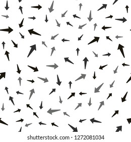 Flat geometric vector pattern texture with arrows. Multicolor abstract background for print and textile
