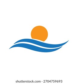 Blocos De Ondas Geométricas Planas Sob Um Arco Mínimo De Meio Sol Limpo